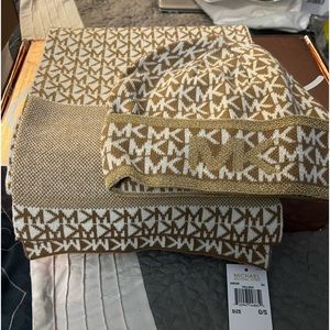 Michael Kors scarf and hat set